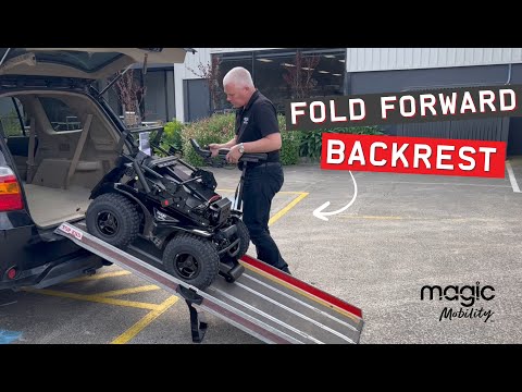 Our New Fold Forward Backrest - available across our powerchair range and perfect for travel!