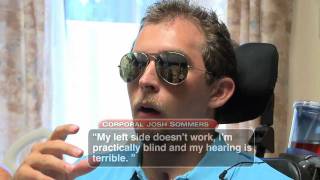 Wounded soldier finally returns home