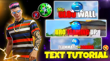 Glow Text Tutorial Like@PGL_DARK🔥  Free Fire White And Red Text Editing Tutorial 😈 YFYT 