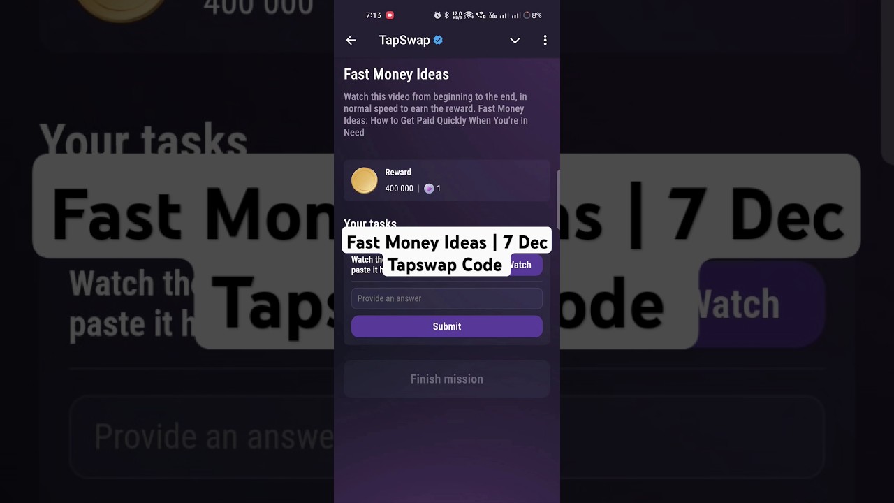 Fast Money Ideas | Tapswap Code | Fast Money Ideas: How to Get Paid Quickly When You’re in Need