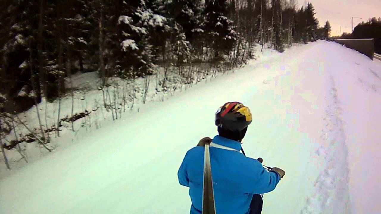 bicycling with contour action camera and 2m camera pole