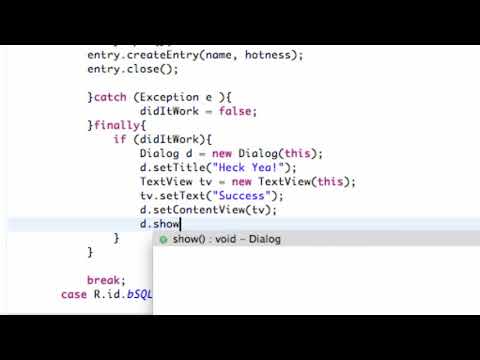 Android Developing Applications Tutorial 118 How to Create a Dialog