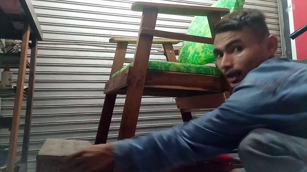 Kursi pangkas kayu buatan sendiri dan ukurannya