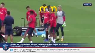 Kylian Mbappe First Training With PSG ft Paris Saint Germain players 04092017