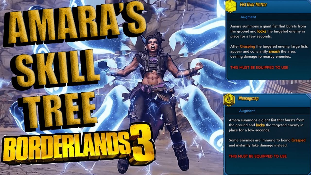 Borderlands 3 Amara's Full Skill Tree YouTube