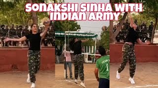 Sonakshi Sinha (sona) Playing VolleyBall With Indian Army screenshot 5