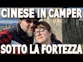 PRANZO CINESE IN CAMPER VISITANDO LA FORTEZZA MEDIEVALE #campervintage #fortezzasarzanello #camper