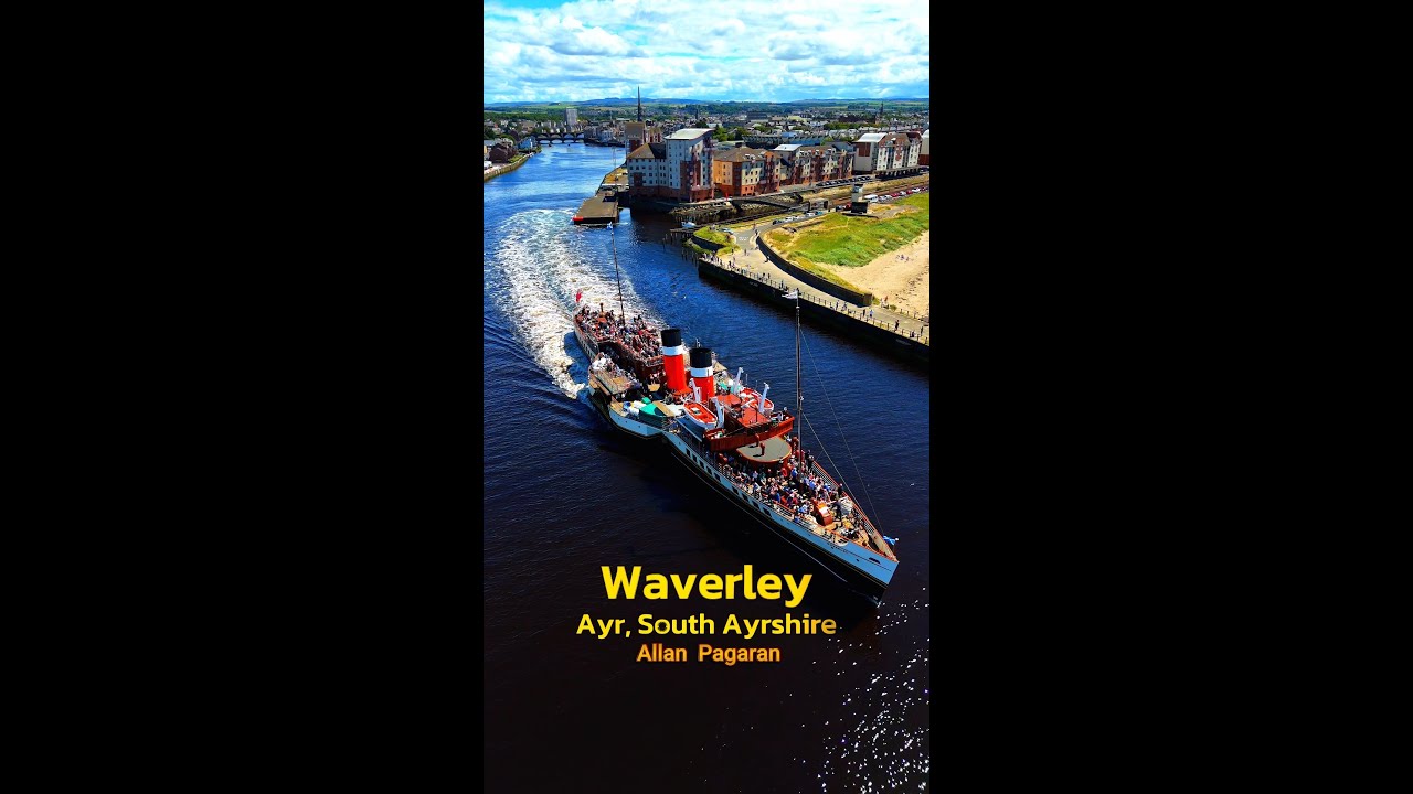World’s last seagoing paddle steamer at AYR Scotland 