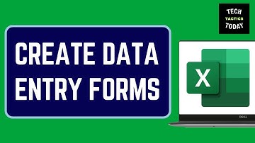 How to Create Data Entry Forms in Excel EASY