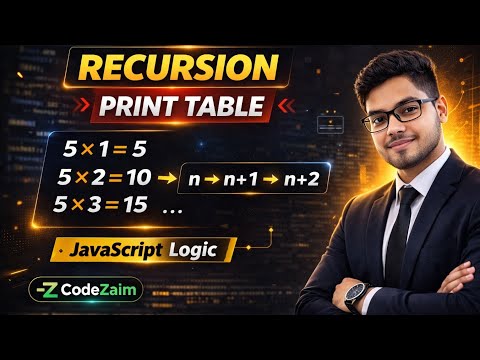 Recursion se Table Print karo in JavaScript | Easy Logic Explained #shorts #javascriptexamples