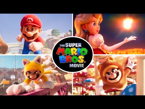 Super Mario bros movie Power-ups Trailer vs Game