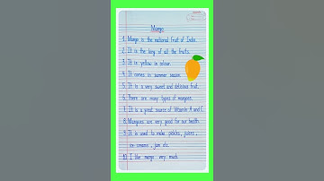 10 lines On Mango In English/Essay On Mango Fruit in English writing/My favourite fruit essay l