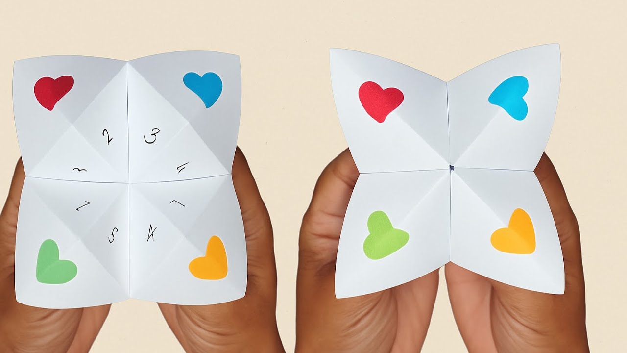 How to make a paper FORTUNE TELLER / EASY ORIGAMI - YouTube