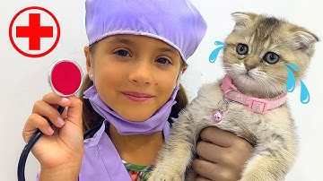 Ruby en Bonnie doen alsof ze dierenarts zijn en trakteren huisdieren