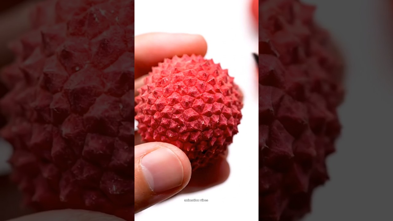 “Crunchy lychee peel, soft juicy slice — pure ASMR bliss.”✨ 