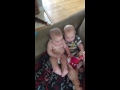 Twins trying vegetables for the first time