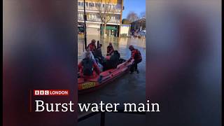 Burst water main causes flooding in Islington - next day cleanup misery (2) (UK) 25/Feb/2026