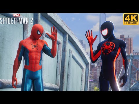 Peter and Miles vs Kraven's Men with Final Swing and ATSV Suits - Marvel's Spider-Man 2 (4K 60FPS)