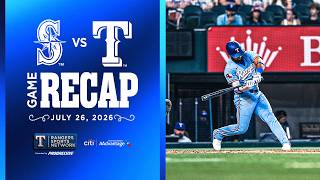 Rangers vs Mariners Game Recap 7/26/2026 | Rangers Sports Network | Presented by Citi AAdvantage