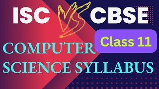 Computer science syllabus comparison isc and cbse | java | python