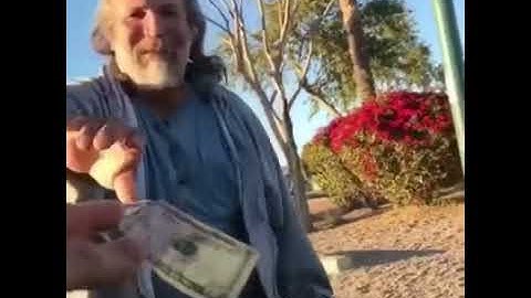homeless guy dancing to plug walk