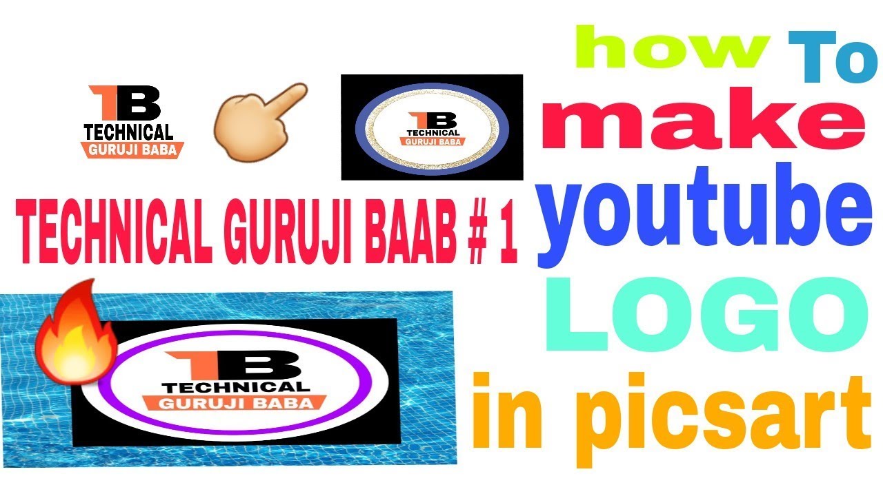 Technical guruji baba #1 How to make youtube logo in picsart by jio ...