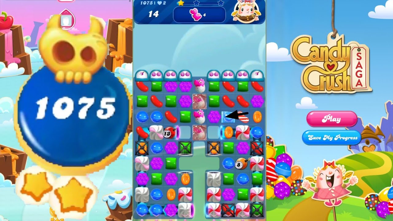 Candy crush saga level 1075 ।Super Hard level। No boosters। Candy crush 1075 help। Sudheer CC Gaming