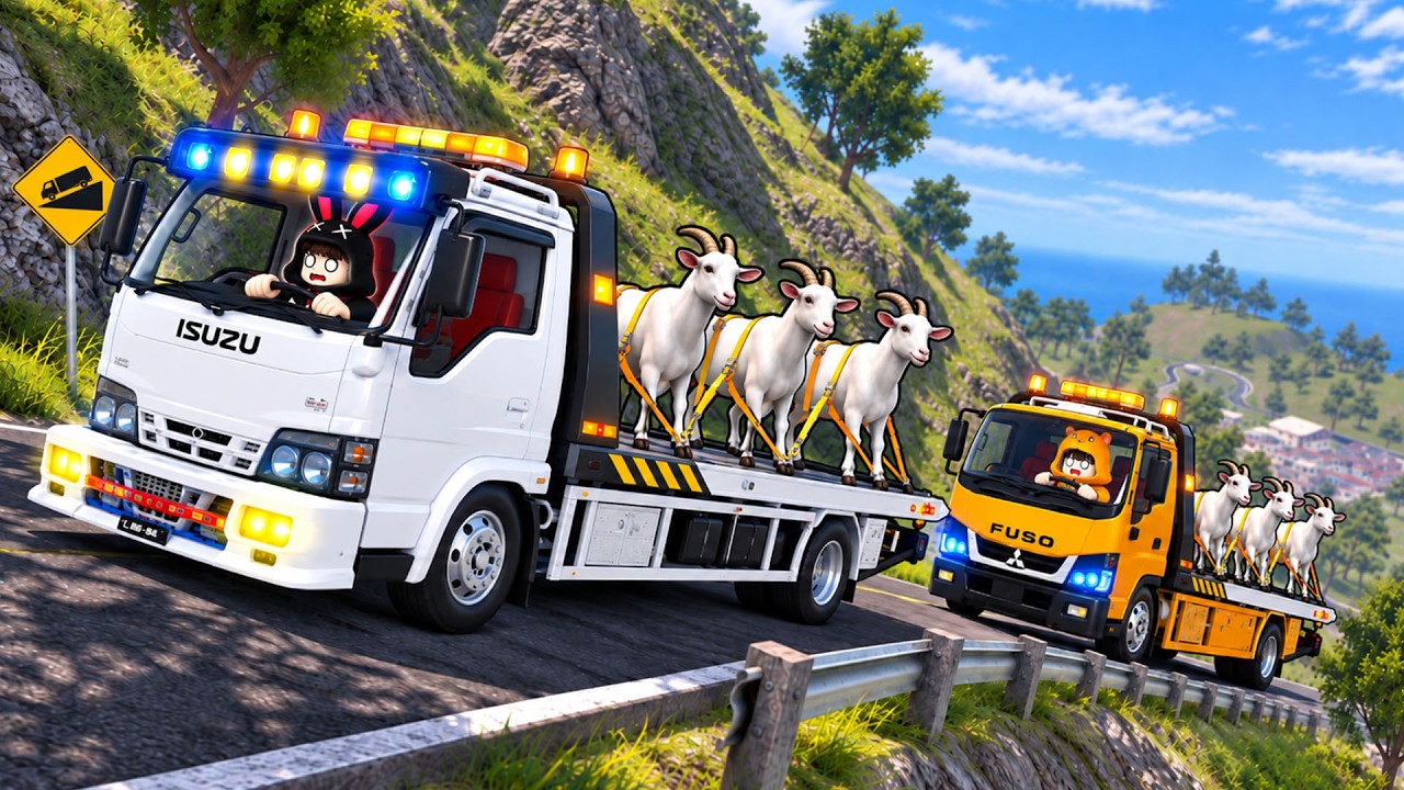 Ferix, Kezri Dan Ciko Jadi Supir Truk Pengangkut Kambing! ROBLOX