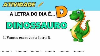 Atividade da letra D| Atividade com DA DE DI DO DU| Alfabetização