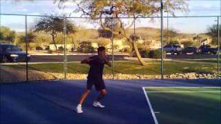 College Tennis Players Practice
