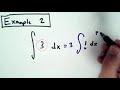 Calculus 2. Basic Indefinite Integral Rules. Constant Multiple Rule.