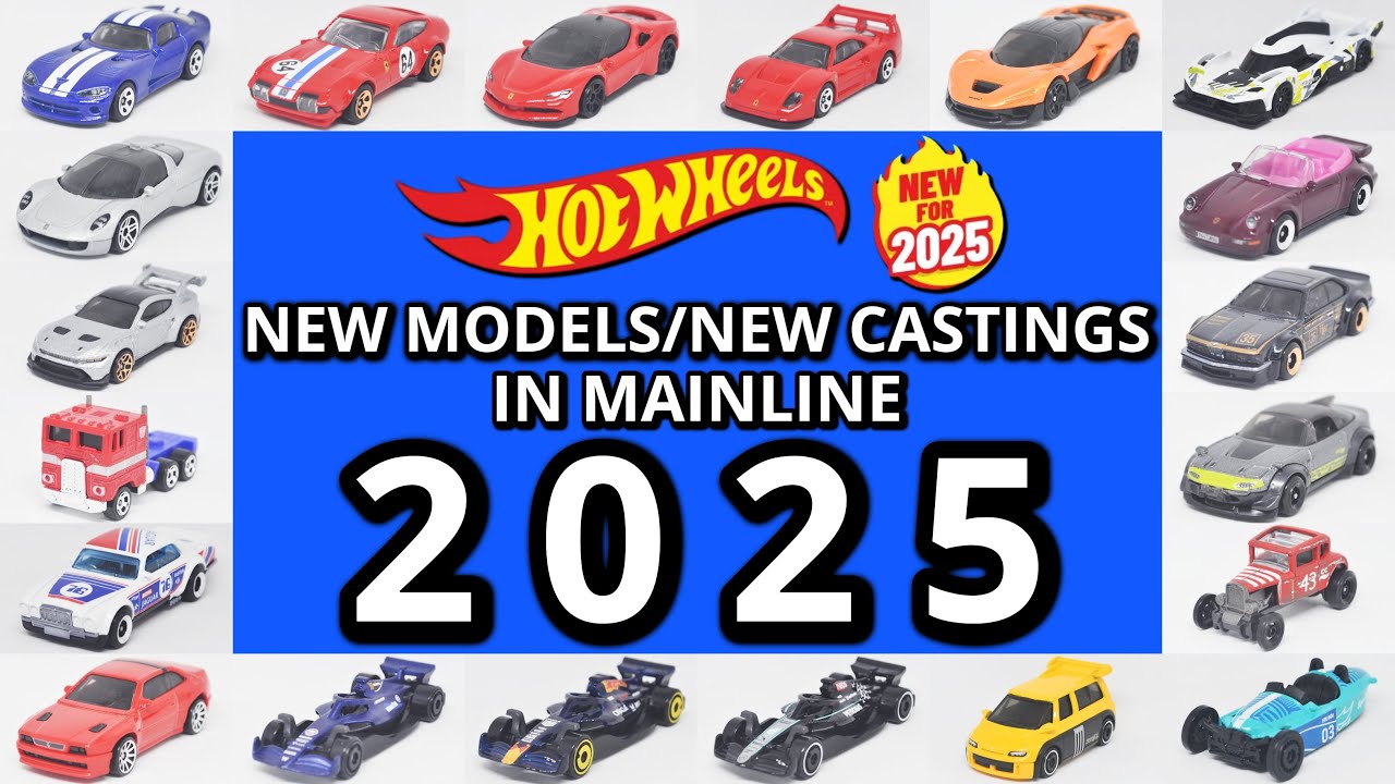All 50 Hot Wheels 2025 New Models/New Castings in Mainline | Ferrari, McLaren, Formula 1 & More