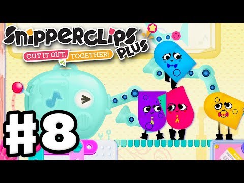 Snipperclips Plus - Gameplay Walkthrough Part 8 - Final Party Levels! (Nintendo Switch)