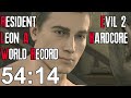Resident Evil 2 Remake - Leon A Hardcore Speedrun World Record - 54:14