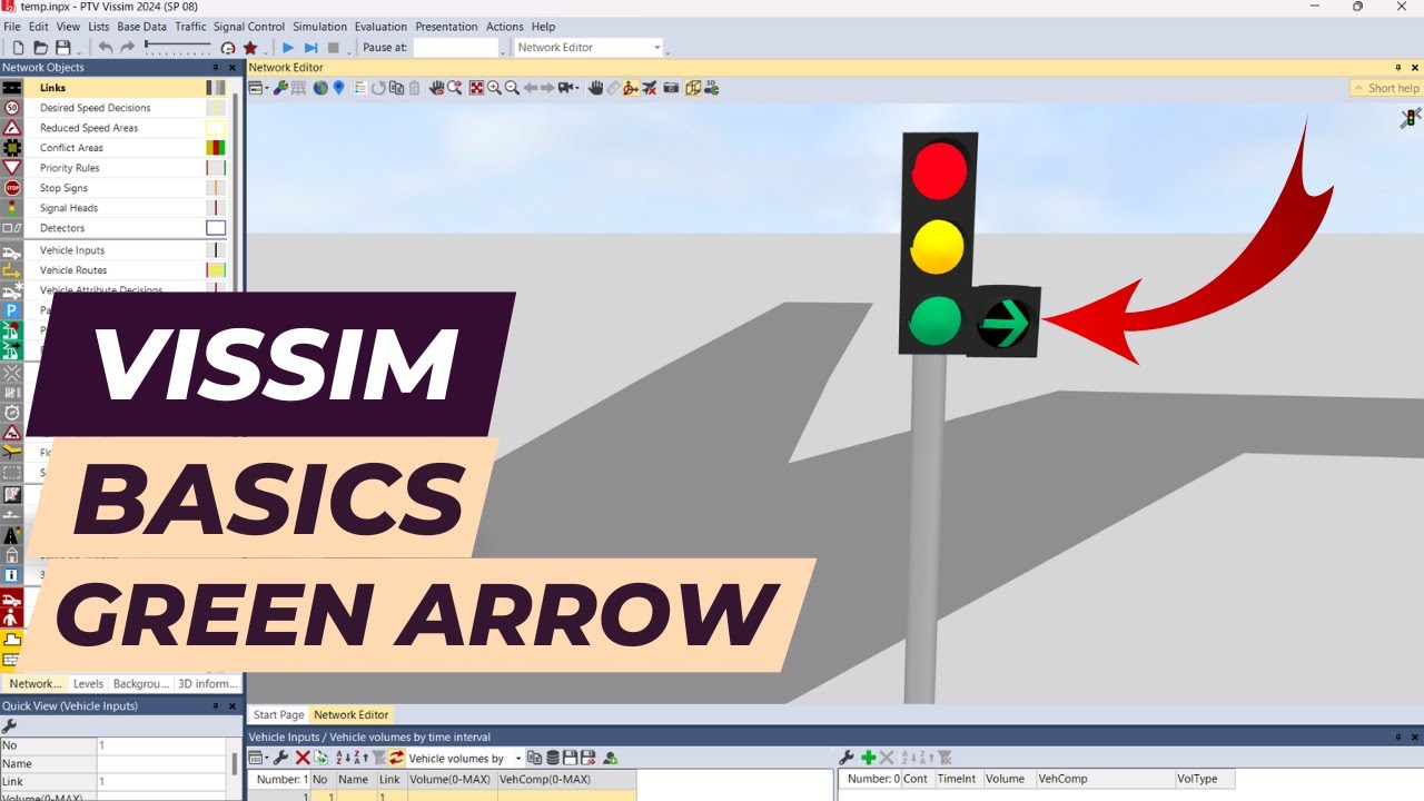 Vissim Tutorial - Green arrow - YouTube