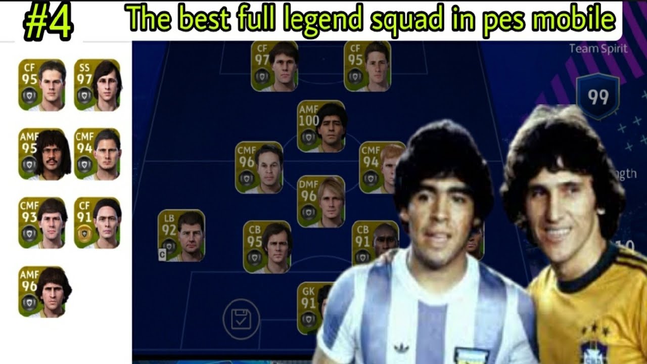 The best full legend squad in pes 2021 mobile