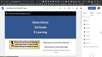 Google Sites: Edit your name on the navigation bar
