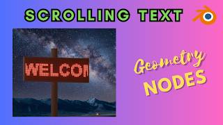 Retro digital Scrolling Display Animation | Geometry Nodes