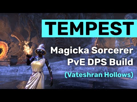 TEMPEST - Magicka Sorcerer PvE DPS Build (Vateshran Hollows) | ESO - Waking Flame