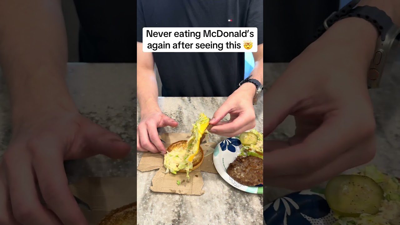 Never eating McDonald's again after seeing this #hack #food #burger