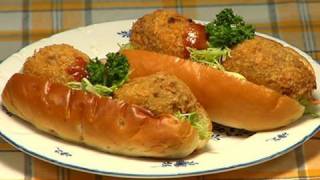 How to Make Korokke Pan  (Japanese Potato and Meat Croquette Bun Recipe) | Cooking with Dog