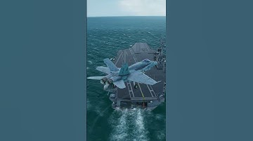FA18 Carrier Crosswind Landing Fail DCS World #dcs #dcsworld #shorts #fails