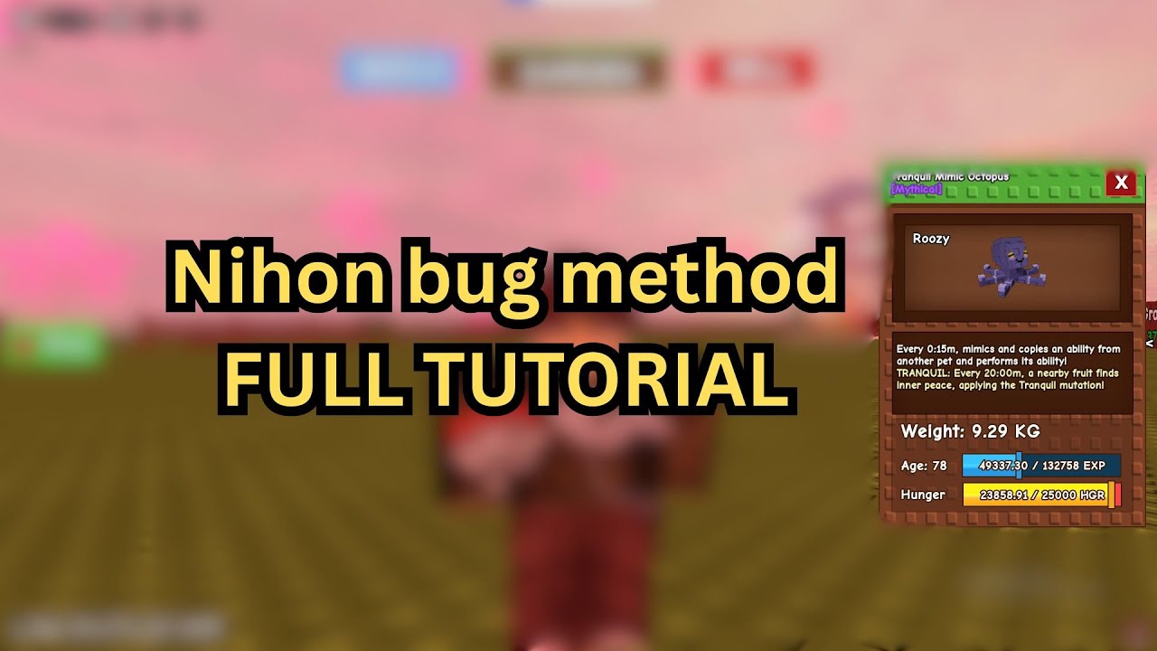 Nihonzaru Bug Method FULL TUTORIAL! | Grow a garden - YouTube