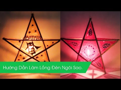 [Vinacraft] Hướng dẫn làm lồng đèn ngôi sao giấy kiếng hiện đại | Foci