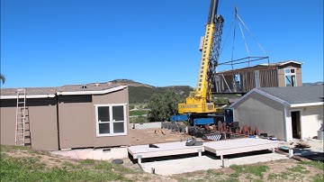 Manufactured Home Set With Crane