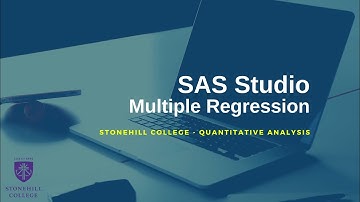 SAS Studio - Multiple Linear Regression