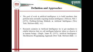 Lecture 1 | Introduction and Problems of AI | Artificial Intelligence