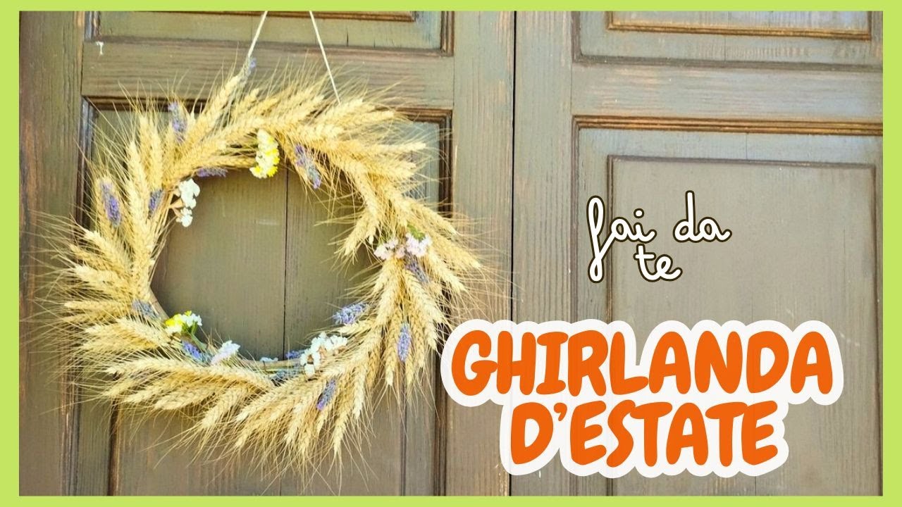 Ghirlanda Estiva Fiorita 60 Cm Con Margherite E Lavanda - Per Porta D'Ingresso, Finestra O Parete - Yawwind - 4