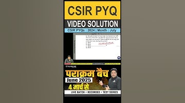 | CSIR PYQ