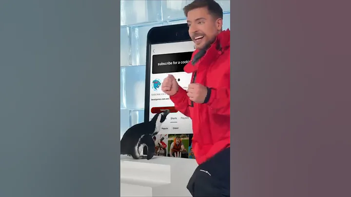 Can I Teach a Penguin To subscribe? #mrbeast #beast #viral #ytshorts #shortvideo